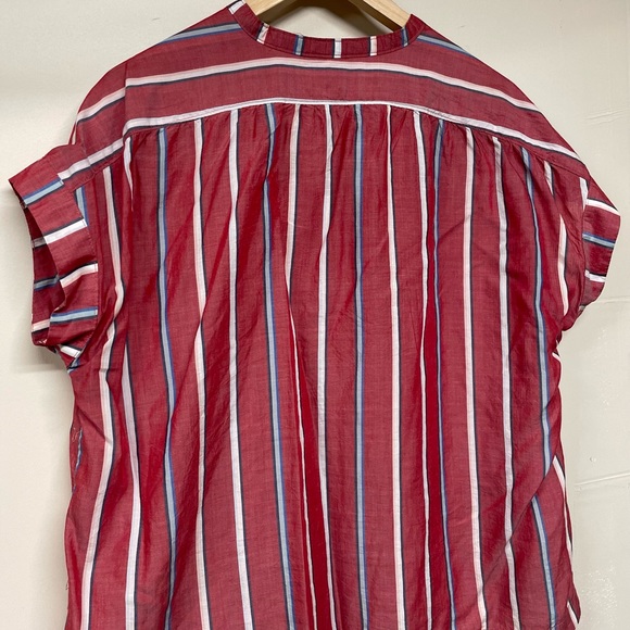 Red, white and blue boxy button up shirt! - Picture 3 of 3